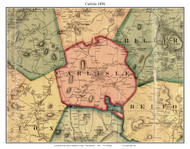 Carlisle, Massachusetts 1856 Old Town Map Custom Print - Middlesex Co.