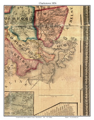 Charlestown, Massachusetts 1856 Old Town Map Custom Print - Middlesex Co.