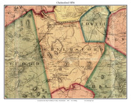 Chelmsford, Massachusetts 1856 Old Town Map Custom Print - Middlesex Co.