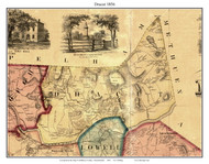 Dracut, Massachusetts 1856 Old Town Map Custom Print - Middlesex Co.