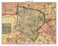 Framingham, Massachusetts 1856 Old Town Map Custom Print - Middlesex Co.