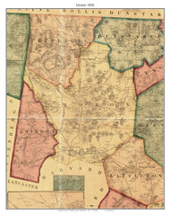 Groton, Massachusetts 1856 Old Town Map Custom Print - Middlesex Co.