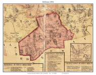 Holliston, Massachusetts 1856 Old Town Map Custom Print - Middlesex Co.