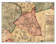 Natick, Massachusetts 1856 Old Town Map Custom Print - Middlesex Co.