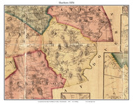 Sherborn, Massachusetts 1856 Old Town Map Custom Print - Middlesex Co.