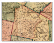 Sudbury, Massachusetts 1856 Old Town Map Custom Print - Middlesex Co.