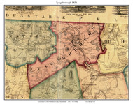 Tyngsborough, Massachusetts 1856 Old Town Map Custom Print - Middlesex Co.
