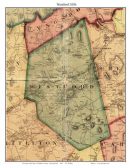 Westford, Massachusetts 1856 Old Town Map Custom Print - Middlesex Co.