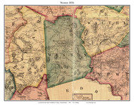 Weston, Massachusetts 1856 Old Town Map Custom Print - Middlesex Co.