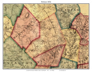 Woburn, Massachusetts 1856 Old Town Map Custom Print - Middlesex Co.
