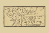 Acton Center, Acton Massachusetts 1856 Old Town Map Custom Print - Middlesex Co.