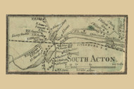 South Acton, Acton Massachusetts 1856 Old Town Map Custom Print - Middlesex Co.