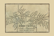 Ashby Center, Ashby Massachusetts 1856 Old Town Map Custom Print - Middlesex Co.
