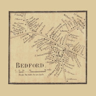 Bedford, Bedford Massachusetts 1856 Old Town Map Custom Print - Middlesex Co.