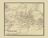 Brighton, Brighton Massachusetts 1856 Old Town Map Custom Print - Middlesex Co.