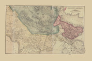 Charlestown, Somerville, Cambridge, Cambridge Massachusetts 1856 Old Town Map Custom Print - Middlesex Co.
