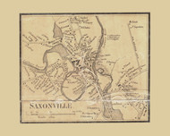 Saxonville, Framingham Massachusetts 1856 Old Town Map Custom Print - Middlesex Co.