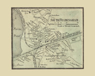 South Framingham, Framingham Massachusetts 1856 Old Town Map Custom Print - Middlesex Co.