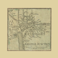 Groton Junction, Groton Massachusetts 1856 Old Town Map Custom Print - Middlesex Co.