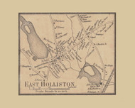 East Holliston, Holliston Massachusetts 1856 Old Town Map Custom Print - Middlesex Co.
