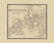 Hopkinton Center, Hopkinton Massachusetts 1856 Old Town Map Custom Print - Middlesex Co.