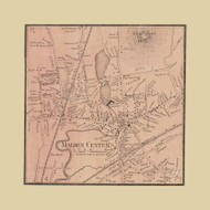 Malden Center, Malden Massachusetts 1856 Old Town Map Custom Print - Middlesex Co.