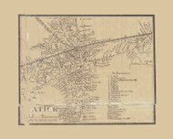 Natick, Natick Massachusetts 1856 Old Town Map Custom Print - Middlesex Co.