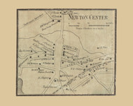 Newton Center, Newton Massachusetts 1856 Old Town Map Custom Print - Middlesex Co.