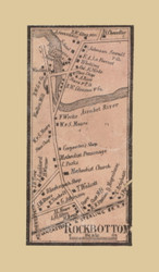 Rockbottom, Stow Massachusetts 1856 Old Town Map Custom Print - Middlesex Co.