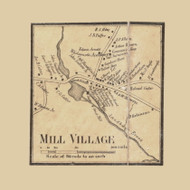 Mill Village, Sudbury Massachusetts 1856 Old Town Map Custom Print - Middlesex Co.