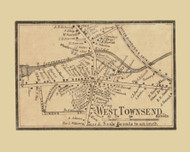 West Townsend, Townsend Massachusetts 1856 Old Town Map Custom Print - Middlesex Co.