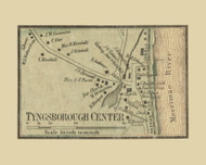 Tyngsborough Center, Tyngsborough Massachusetts 1856 Old Town Map Custom Print - Middlesex Co.