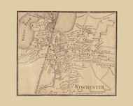 Winchester, Winchester Massachusetts 1856 Old Town Map Custom Print - Middlesex Co.