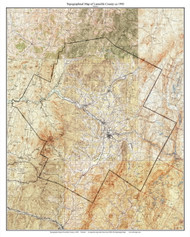Lamoille County 63k 1944 - Custom USGS Old Topo Map - Vermont
