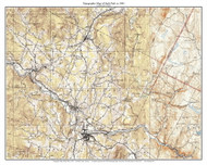 Hyde Park 63k 1943 - Custom USGS Old Topo Map - Vermont