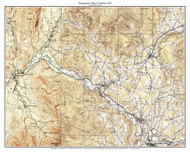 Johnson 63k 1943 - Custom USGS Old Topo Map - Vermont