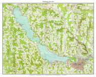 Chautauqua Lake 1954 - Custom USGS Old Topo Map - New York - Lake Erie-Chatauqua