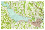 Chautauqua Lake and Jamestown 1954 - Custom USGS Old Topo Map - New York - Lake Erie-Chatauqua