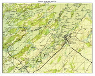 Alexandria Bay and Wells Island 1943 - Custom USGS Old Topo Map - New York - Great Lakes Shoreline
