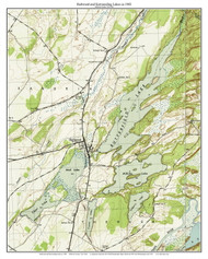 Redwood 1943 - Custom USGS Old Topo Map - New York - Great Lakes Shoreline