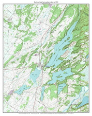 Redwood 1948 - Custom USGS Old Topo Map - New York - Great Lakes Shoreline