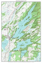 Butterfield Lake and Redwood 1958 - Custom USGS Old Topo Map - New York - Great Lakes Shoreline