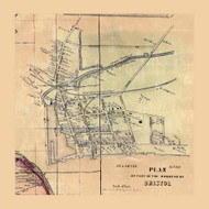 Bristol Village Township, Pennsylvania 1850 Old Town Map Custom Print - Bucks Co.