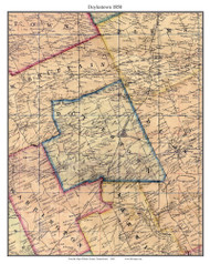 Doylestown Township, Pennsylvania 1850 Old Town Map Custom Print - Bucks Co.