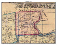 Durham Township (partial), Pennsylvania 1850 Old Town Map Custom Print - Bucks Co.