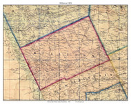 Hilltown Township, Pennsylvania 1850 Old Town Map Custom Print - Bucks Co.