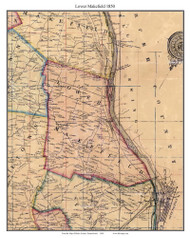Lower Makefield Township, Pennsylvania 1850 Old Town Map Custom Print - Bucks Co.