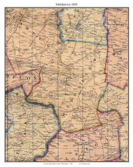 Middletown Township, Pennsylvania 1850 Old Town Map Custom Print - Bucks Co.
