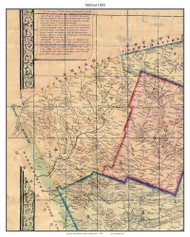 Milford Township, Pennsylvania 1850 Old Town Map Custom Print - Bucks Co.