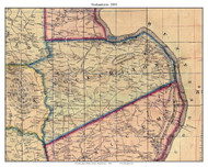 Nockamixon Township, Pennsylvania 1850 Old Town Map Custom Print - Bucks Co.
